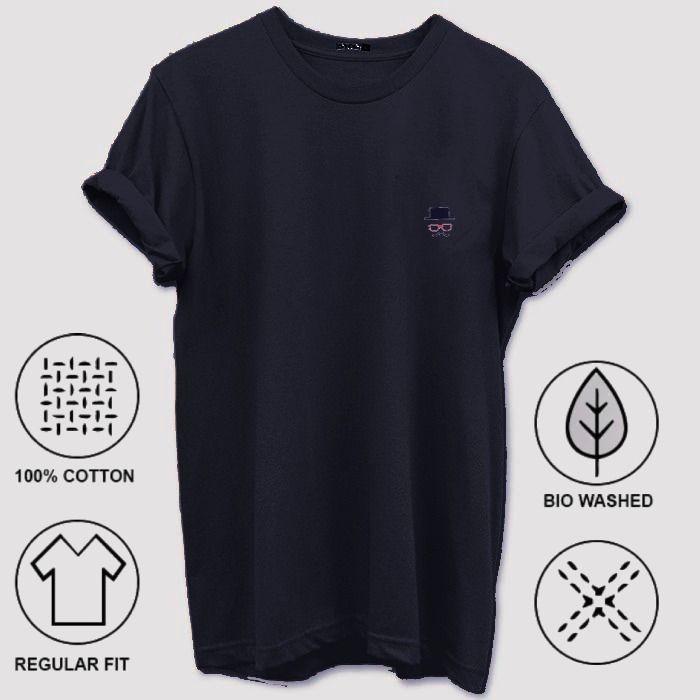 Cotton Blend Solid Half Sleeves Mens Round neck T-Shirt (Code: C2391051)