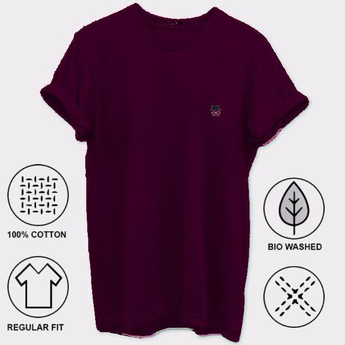 Cotton Blend Solid Half Sleeves Mens Round neck T-Shirt (Code: C2391052)
