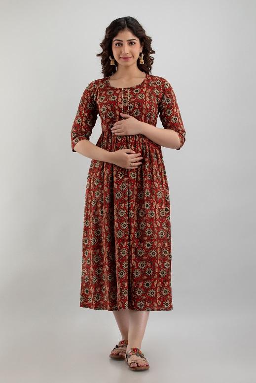 Gorgeous Printed Cotton Maternity Kurti (Code: C1963122)