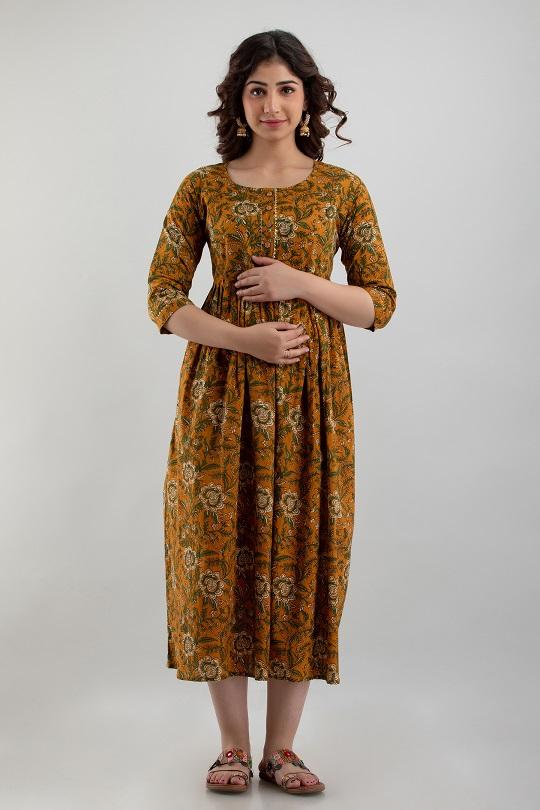 Gorgeous Printed Cotton Maternity Kurti (Code: C1963124)