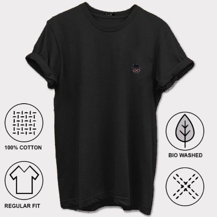 Cotton Blend Solid Half Sleeves Mens Round neck T-Shirt (Code: C2391050)