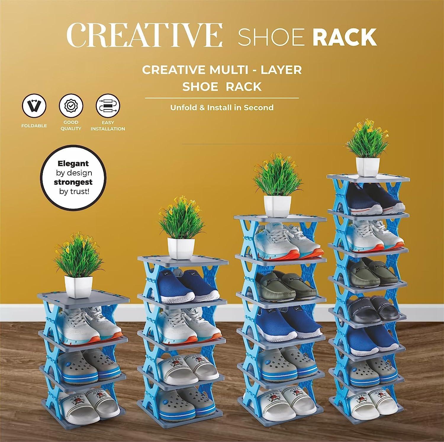 Smart Foldable Shoes Tier Shoe Rack 4 Layer At Rs 599 00 Plastic 