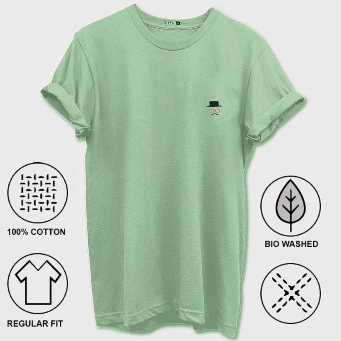 Cotton Blend Solid Half Sleeves Mens Round neck T-Shirt (Code: C2391054)