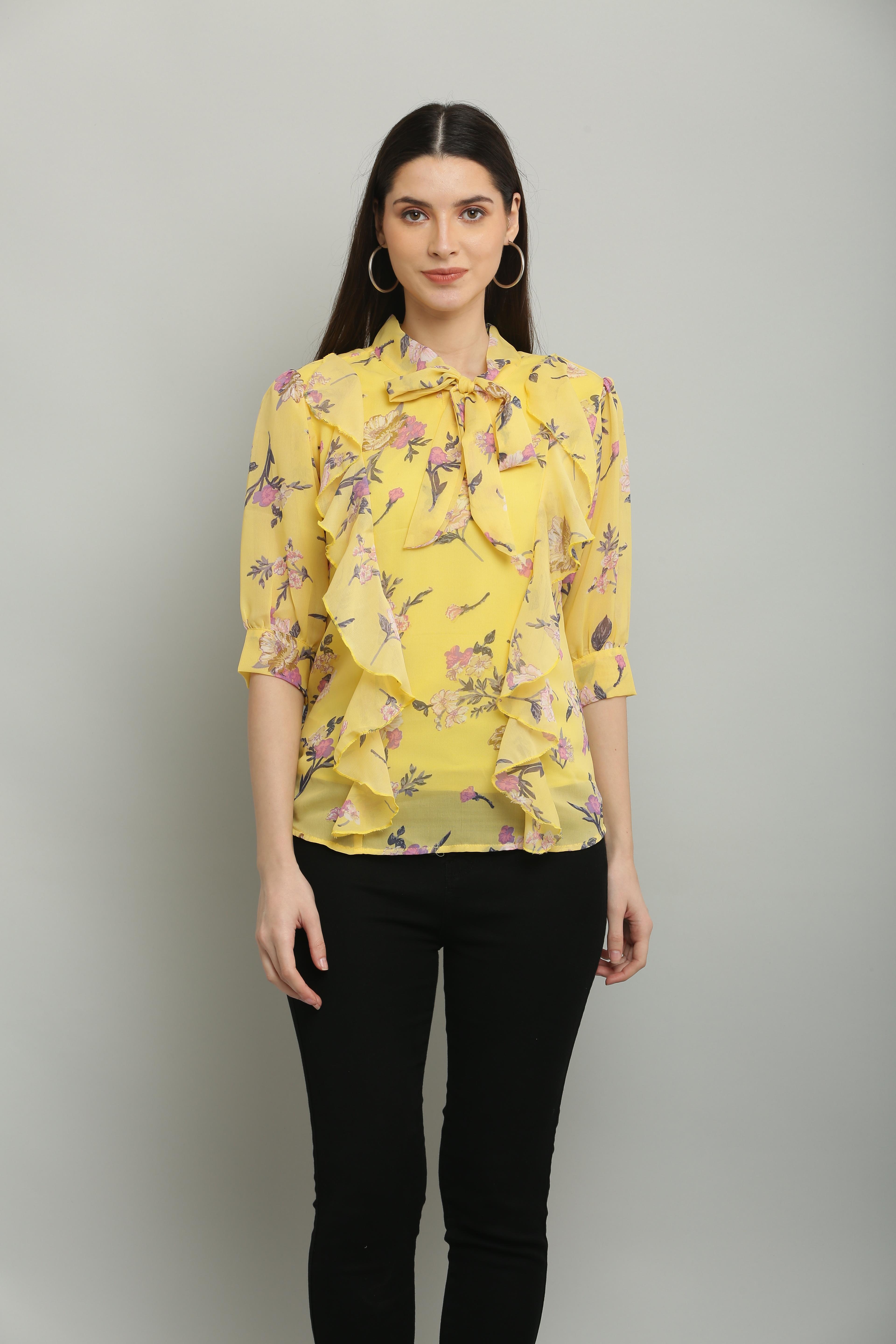 Women's Casual Printed Regular Fit Top (Code: C2391233)