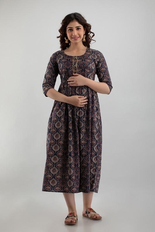 Gorgeous Printed Cotton Maternity Kurti (Code: C1963121)
