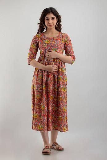 Gorgeous Printed Cotton Maternity Kurti (Code: C1963123)