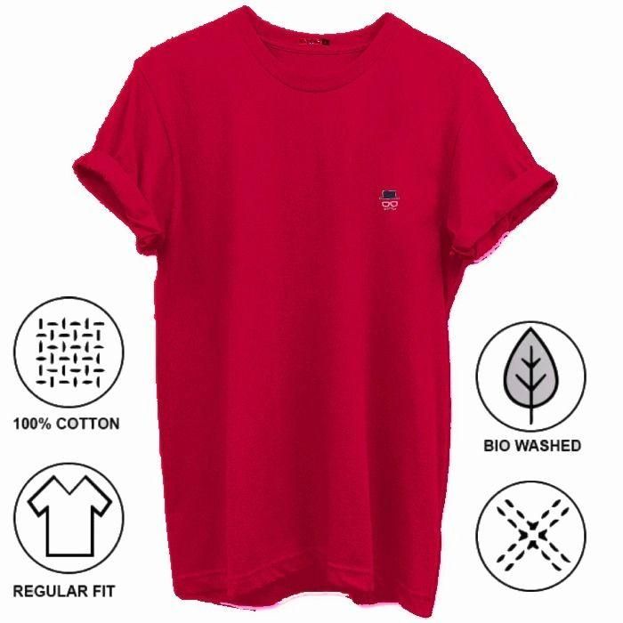 Cotton Blend Solid Half Sleeves Mens Round neck T-Shirt (Code: C2391053)